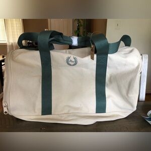 PINK Victoria's Secret Tote Bag in Cream and Green